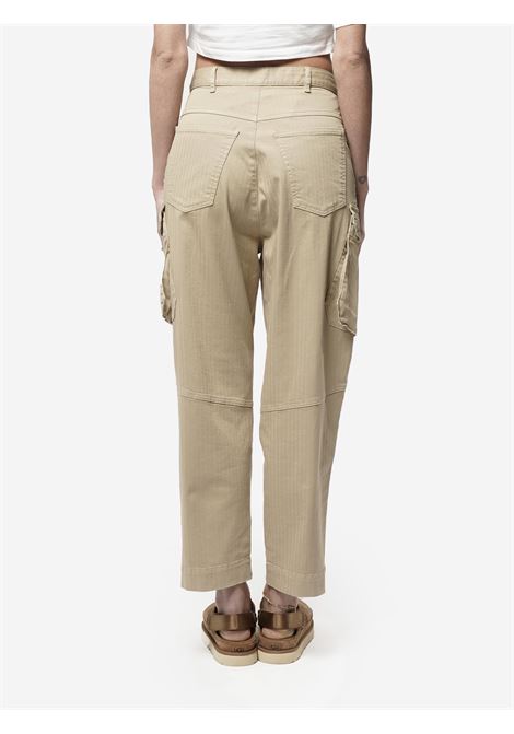 Bianca pantalone in gabardinacon pinces e tasche laterali SEMICOUTURE | Pantaloni | Y4SO33 BIANCAV58-1